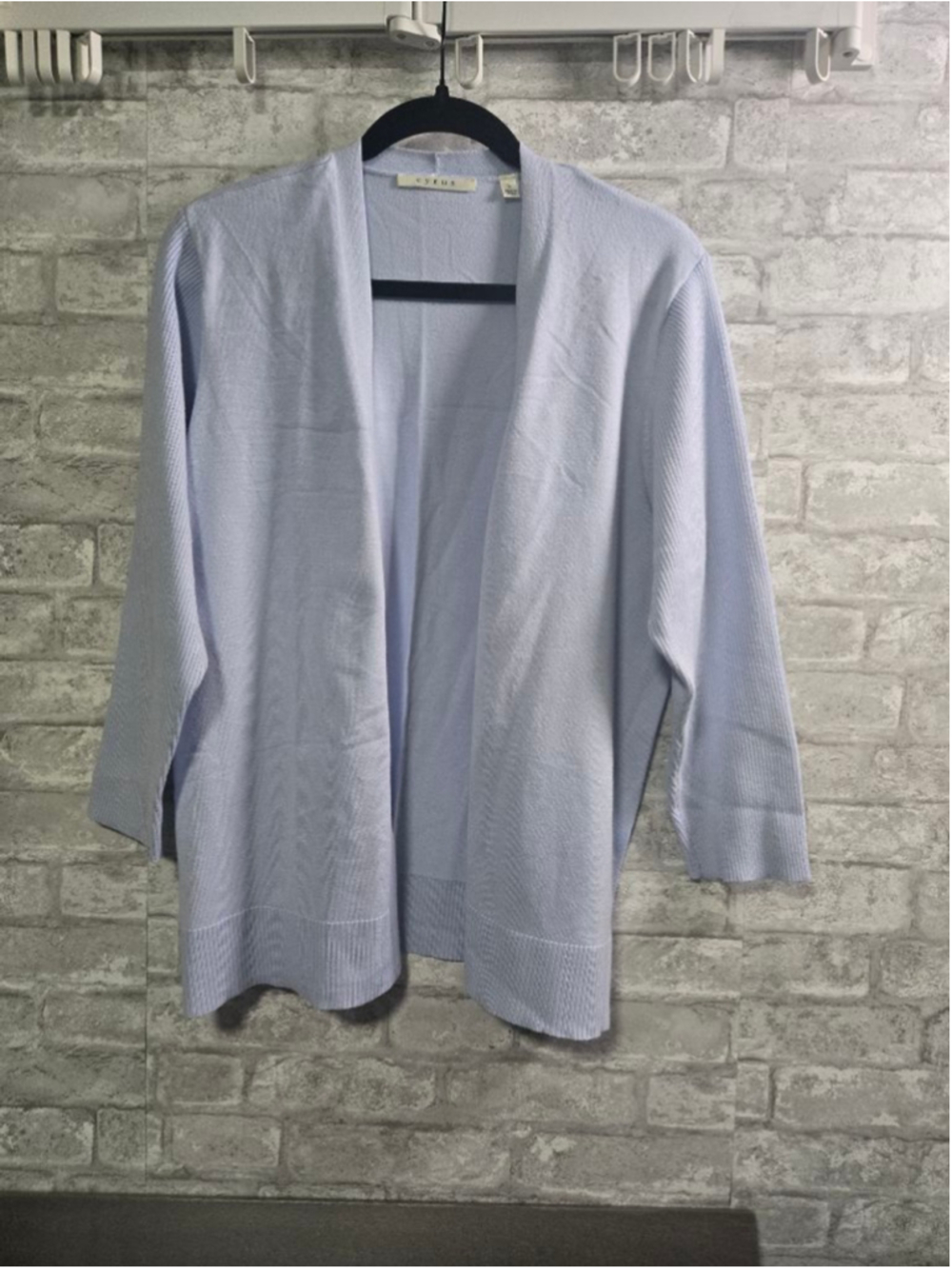 Cyrus Light Blue Open Front Cardigan Sweater L
